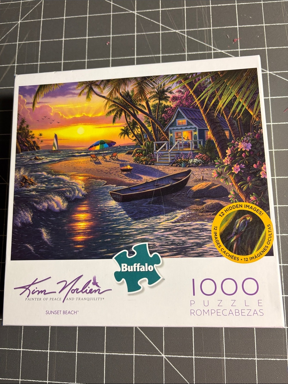 Buffalo Sunset Beach 1000-Piece Jigsaw Puzzle - Purple, Blue & Yellow